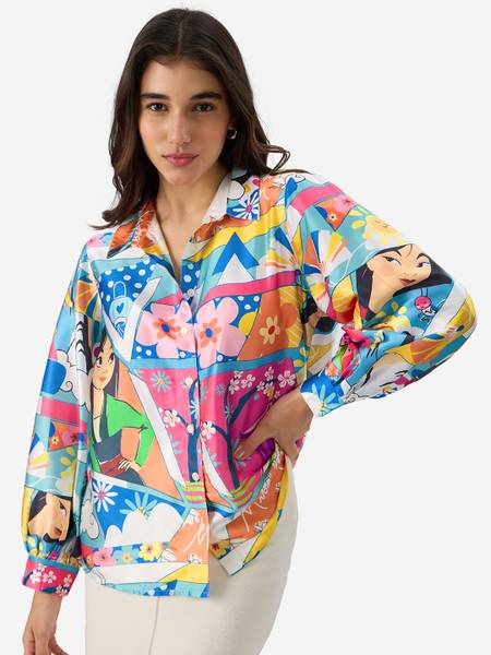 The Souled Store Women Printed Casual Multicolor Shirt
