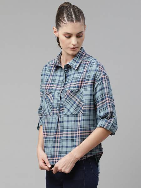 Roadster women's checkered casual shirt 2025