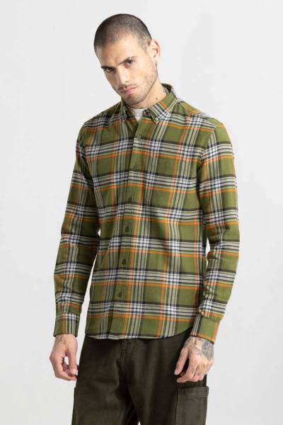 Snitch Men Checkered Casual Multicolor Shirt