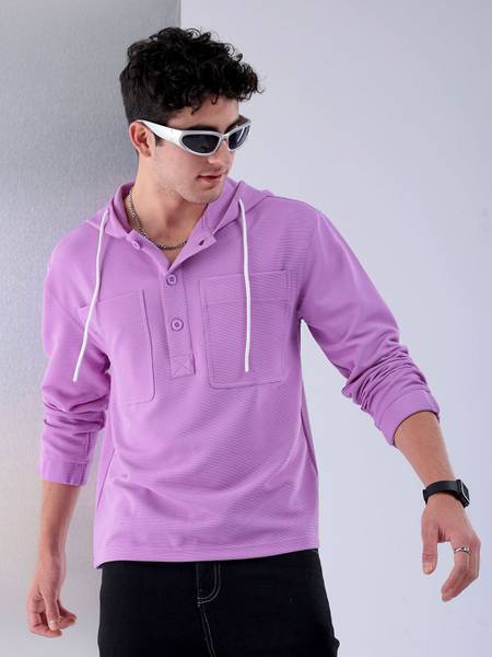 The Indian Garage Co. Men Solid Casual Purple Shirt