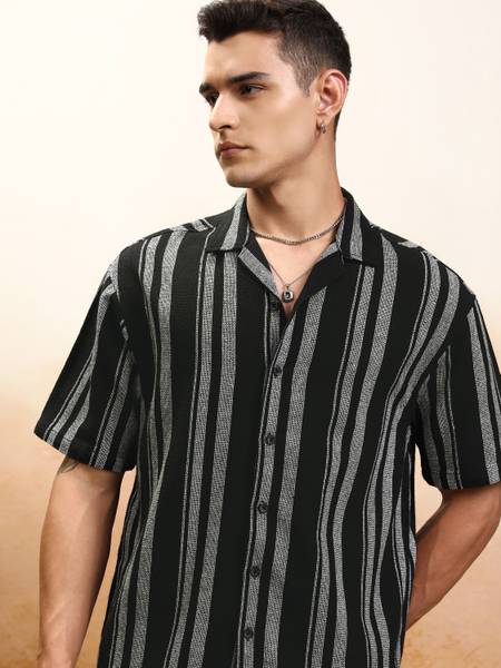 HIGHLANDER Men Striped Casual Multicolor Shirt