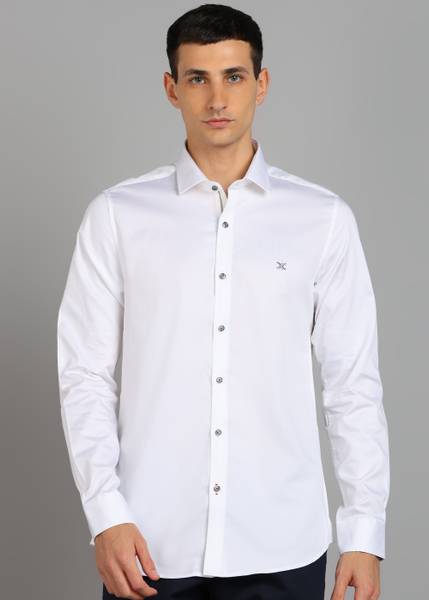 KILLER Men Solid Casual White Shirt