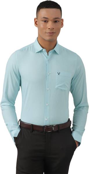 Allen Solly Men Solid Formal Blue Shirt