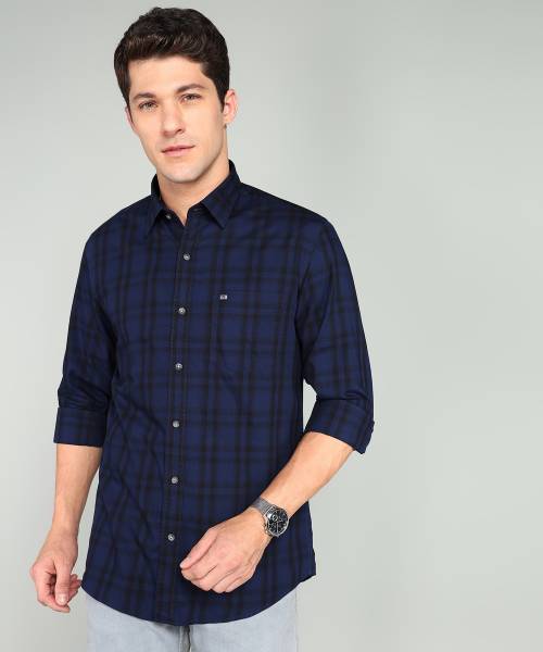 Arrow Sport Men Checkered Casual Blue Shirt