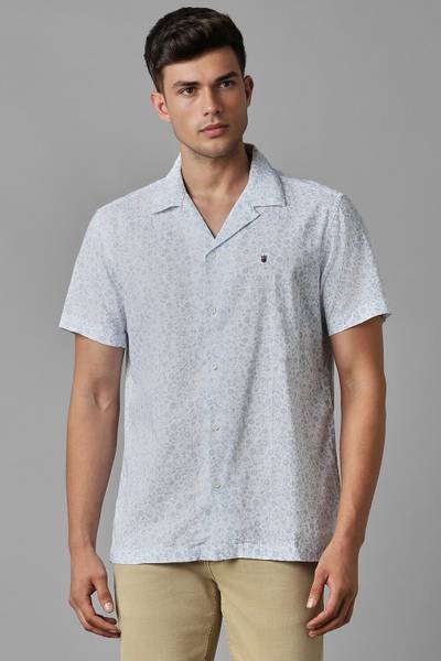 LOUIS PHILIPPE Men Printed Casual Blue Shirt