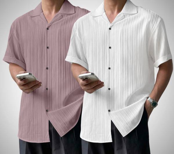 Coofandy Men Solid Party Multicolor Shirt