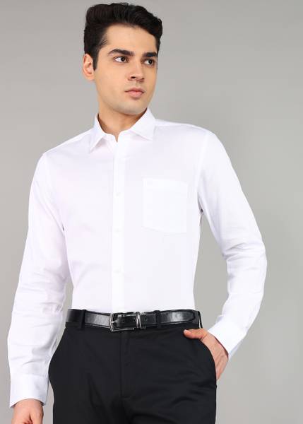 ARROW Men Solid Formal White Shirt
