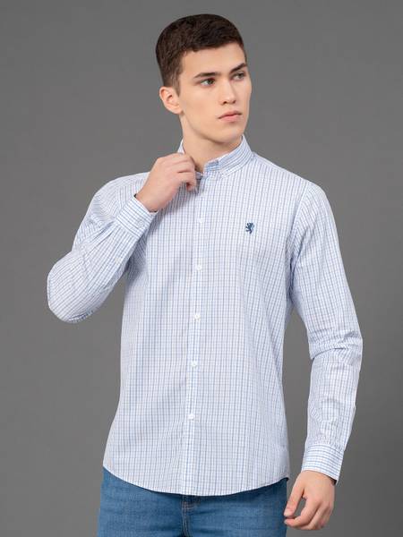 RED TAPE Men Checkered Casual White Shirt