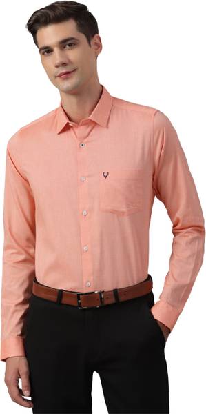 Allen Solly Men Solid Casual Orange Shirt Price History