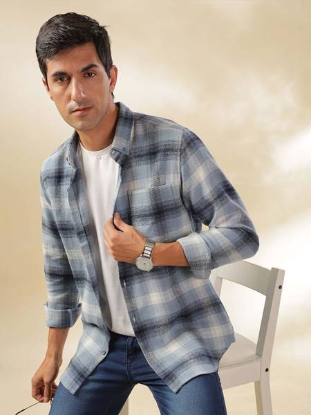 HERE&NOW Men Checkered Casual Multicolor Shirt