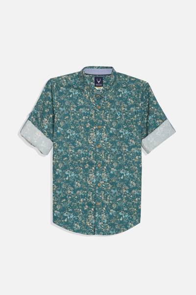 Allen Solly Boys Printed Casual Green Shirt