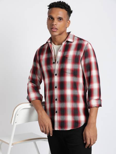 LEE Men Checkered Casual Multicolor Shirt