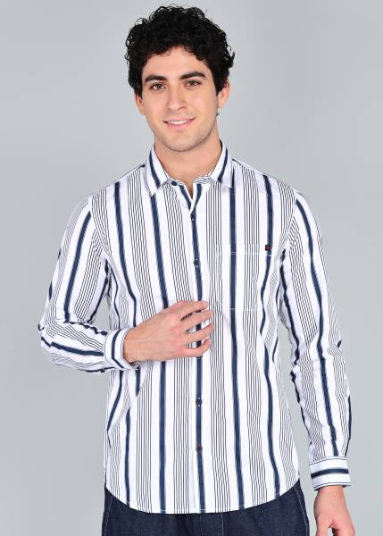 Spykar Men Printed Casual Blue Shirt