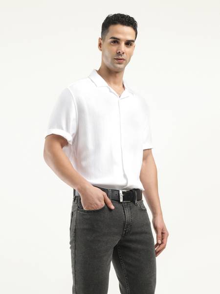 LEVI'S Men Solid Casual White Shirt