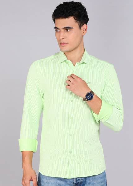 KILLER Men Striped Casual Yellow Shirt