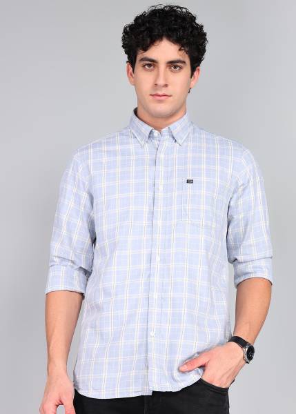 Arrow Sport Men Checkered Casual Blue Shirt