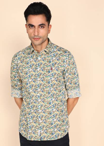 U.S. POLO ASSN. Men Floral Print Casual Multicolor Shirt