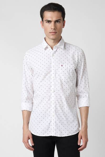 VAN HEUSEN Men Printed Casual White Shirt