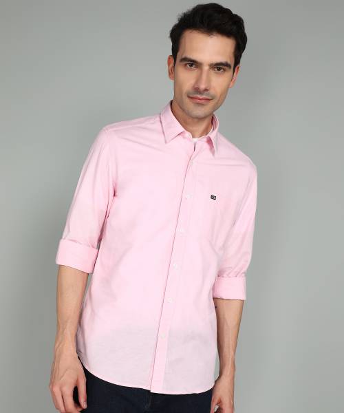 Arrow Sport Men Solid Casual Pink Shirt