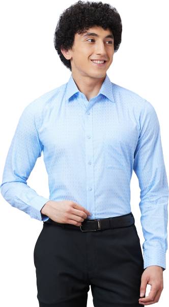 Raymond Men Self Design Formal Blue Shirt