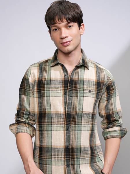 HIGHLANDER Men Checkered Casual Multicolor Shirt