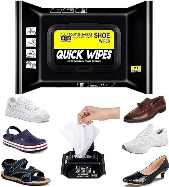 Stepid Disposable Shoe Cleaning Wipes Can Be Used On Most Footwear ( 1 packs 80 pice) Cleaner