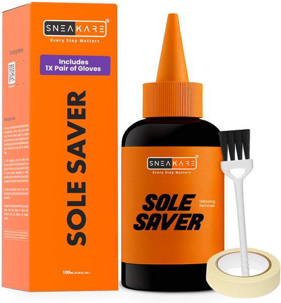 SNEAKARE Shoe Sole Saver 100ml Removes Yellowing & Oxidation Sole Cleaner for Sneakers Canvas Shoe Cleaner