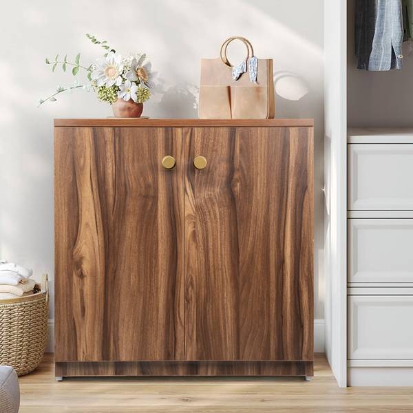 Urbanspace Durable Wooden Shoe Rack with Versatile Design for Any Room or Space Engineered Wood Shoe Rack