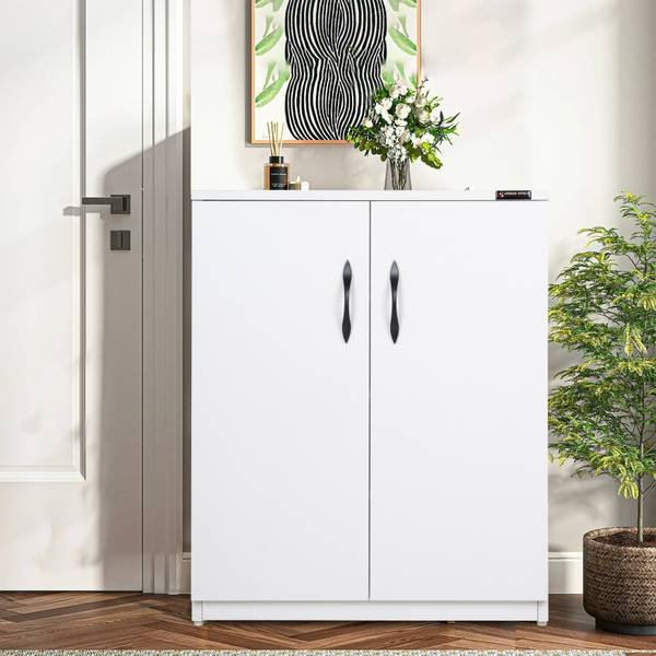 Urbanspace Frosty White Engineered Wood Shoe Rack