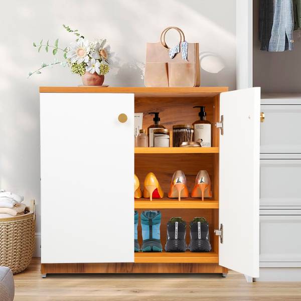 Urbanspace Ample Storage Shelves, Compact Design, and Elegant Finish Engineered Wood Shoe Rack