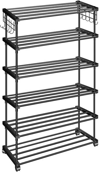 ADA High Density 6-Tier Iron Shoe Organizer Rack | Heavy Duty Shoe Cabinet | Metal Shoe Rack