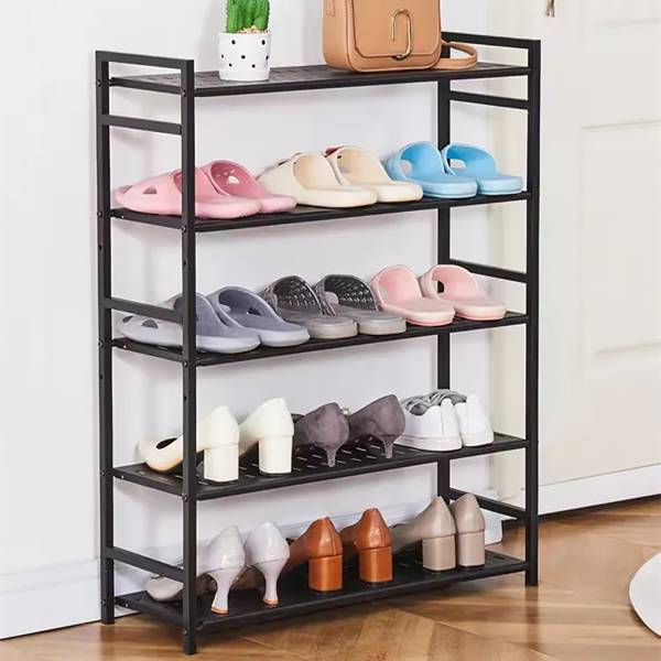MEVIGO High Density 5-Tier Iron Shoe Organizer Rack | Heavy Duty Shoe Cabinet | Metal Shoe Rack