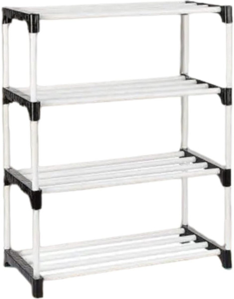 NILUX 4-Layer Adjustable Bookshelf Multipurpose Plastic Storage Rack for Home & Office Plastic Shoe Rack
