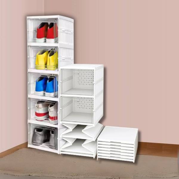 Aliens Foldable Shoe Organizer Storage Box/ Collapsible Shoe Rack/ Foldable Closet Plastic Shoe Rack