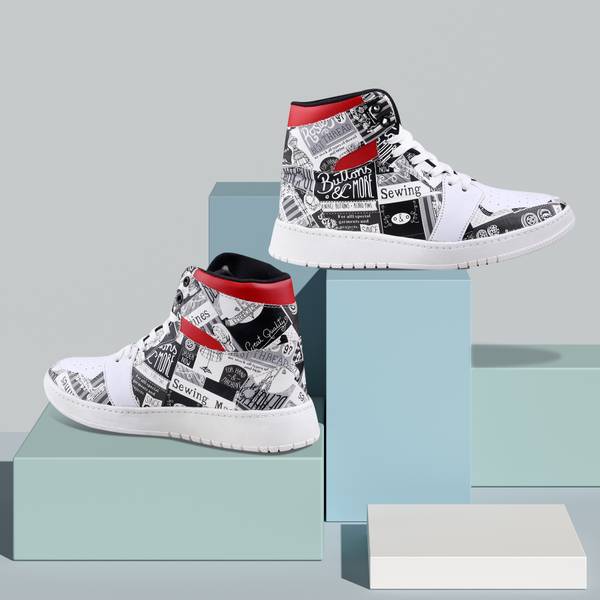 HUNKSTAR paper print shoes lightweight shoes for men Boots For Men