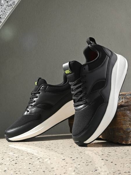 Hrx black outlet running shoes