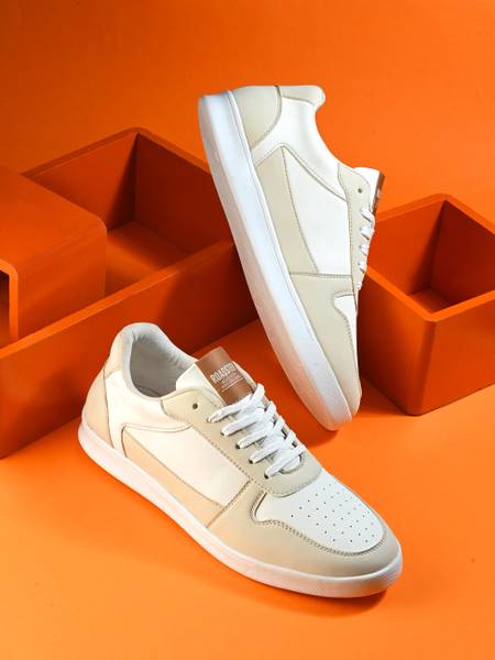 Roadster Roadster Men Beige Faux Leather Casual Lace Up Sneakers Sneakers For Men