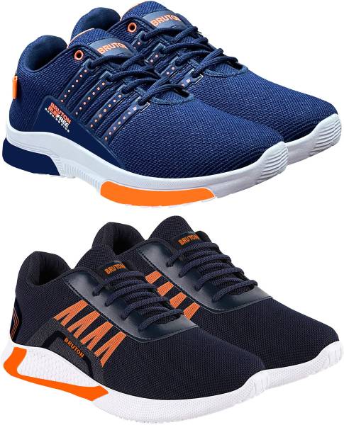 BRUTON Combo Pack of 2 Trendy & Stylish Casual Shoes Sneakers For Men