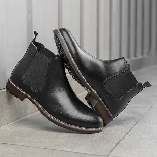 RED TAPE Genuine Leather Chelsea Boots for Men Soft Cushioned