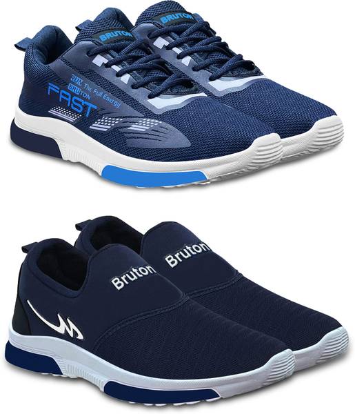 BRUTON Combo Pack Of 2 Trendy & Stylish Casual Shoes Sneakers For Men