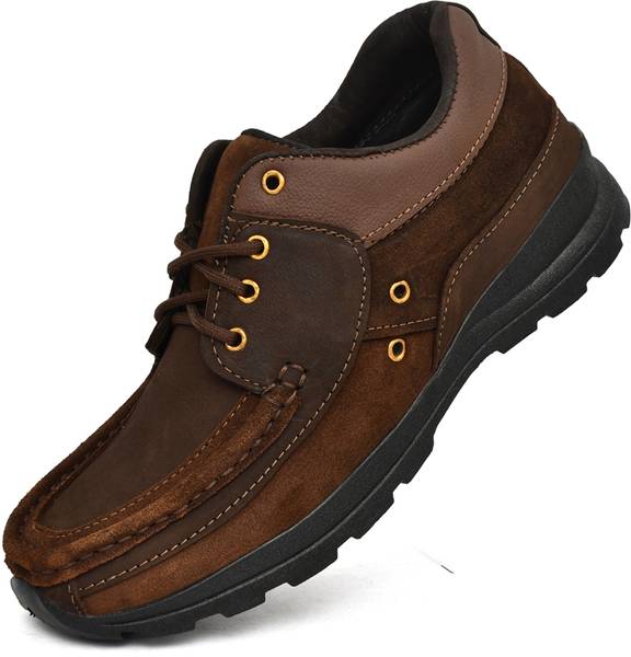 DoDa full Leather Classic Fashion Boots for Bikers Riders Trekking Trails Hiking Boots For Men