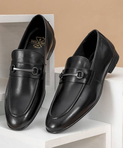RED TAPE Formal Loafers for Men | Real Leather Shoes With Low-cut Pattern Slip On For Men