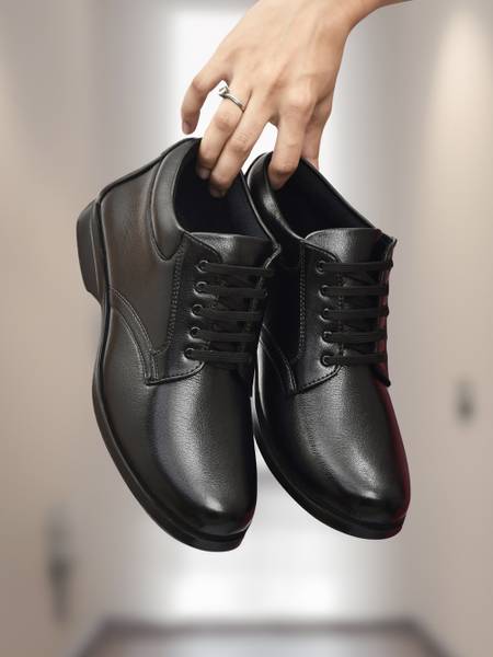 Zixer Leather Mid-Top Formal Shoes Men's/Office Leather Shoe For Men/Derby Formal Shoe Lace Up For Men