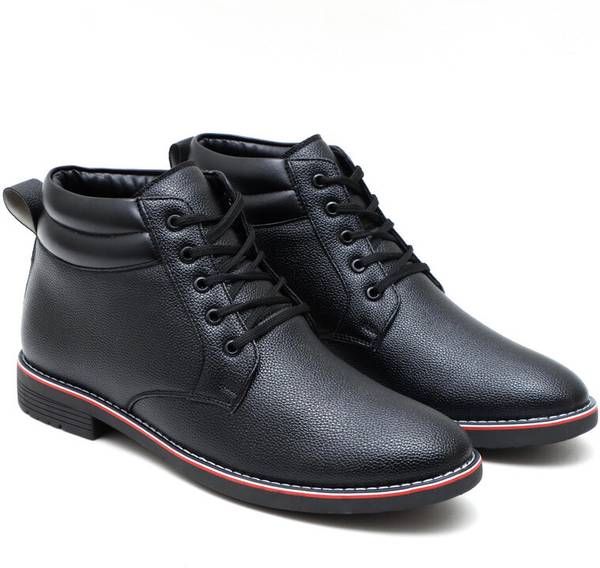 DIFEET Men Casual Comfortable Chelsea Slip-On Outdoor Synthetic Leather Difeet Boots For Men