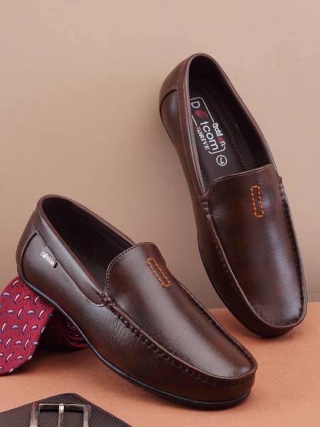 action Action Dotcom DRIVE-45 Light Weight,Comfortable,Trendy, Synthetic,Leather Loafers For Men