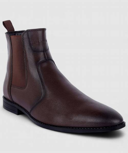 LOUIS STITCH Handmade Brunette Brown Chelsea Boots for Riding Biking for Men - RGCL - UK 6 Boots For Men