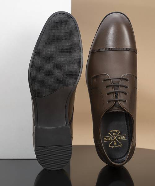 RED TAPE Formal Derby Shoes for Men | Real Leather Shoes with Low-cut Pattern Derby For Men