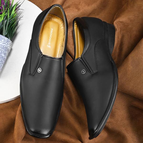 PROVOGUE Plain Formal Shoes Slip On For Men