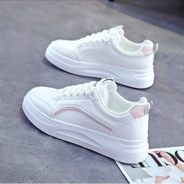 BUCADIA White Stylish Casual Sneakers For Women