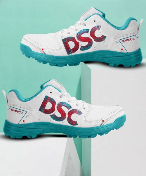 DSC Beamer X Polyvinyl Chloride, Color - Dark Cyan, UK 8 Cricket Shoes For Men